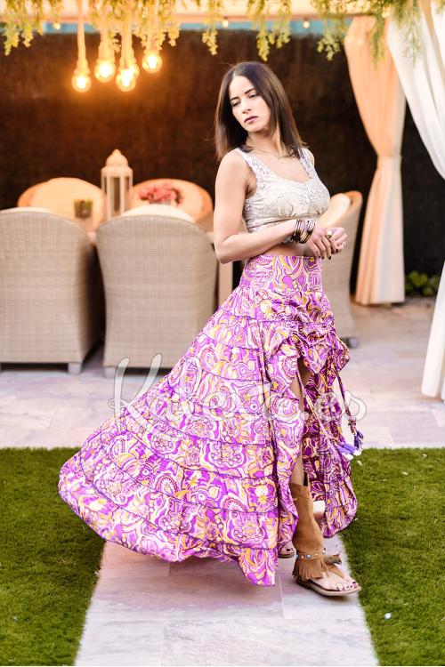 Boho Asymmetrical Star Skirt