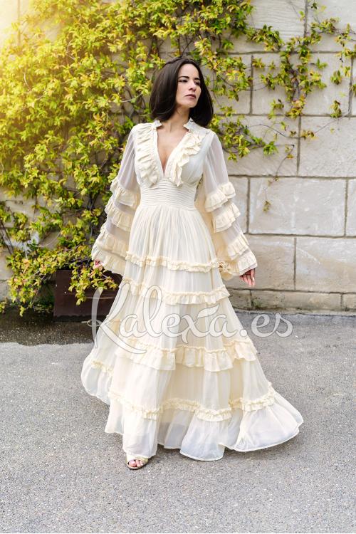 Vestido Novia Boho Tafne