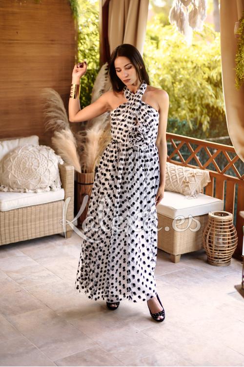 Abito da ospite boho a pois