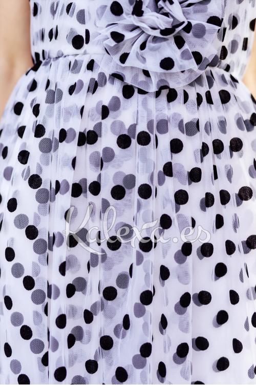 Robe d'invitée bohème à pois