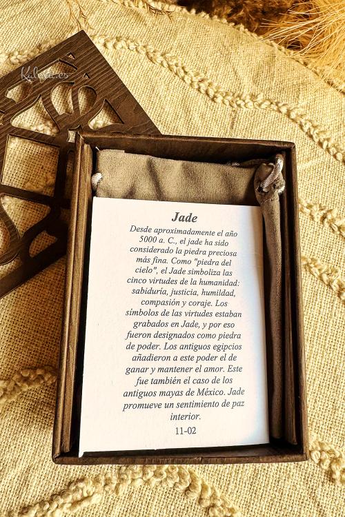 Boho armband van blauwe jade