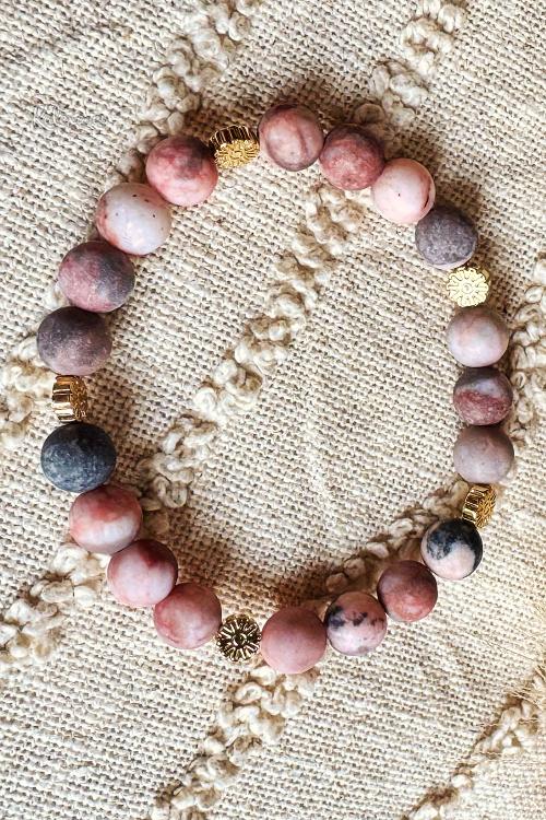 Bracciale Boho Zebrato in diaspro