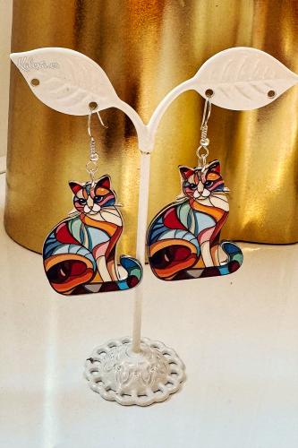 Boucles d'oreilles Boho Chat