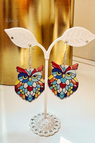 Boucles d'oreilles Boho Hibou