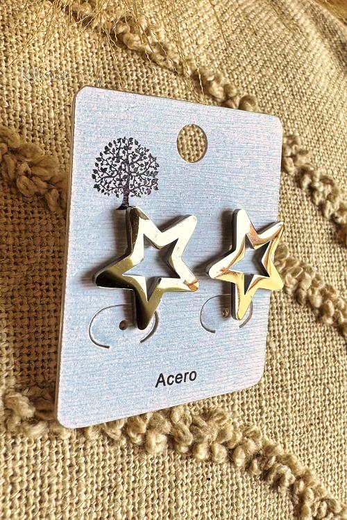Boucles d'oreilles Boho Étoile en acier