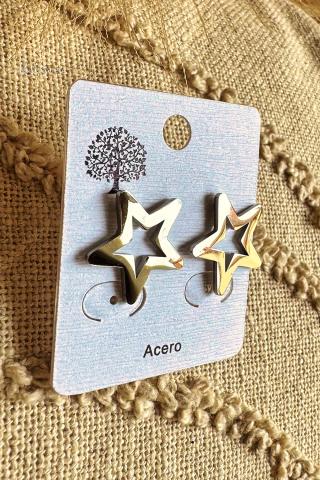 Boucles d'oreilles Boho Étoile en acier