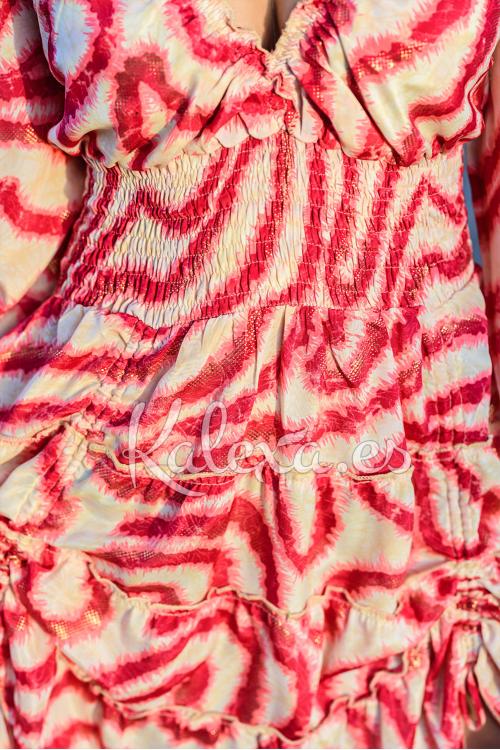 Kleid Boho Kalexa Rot Kardinal