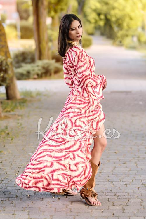 Robe Boho Kalexa Rouge Cardinal