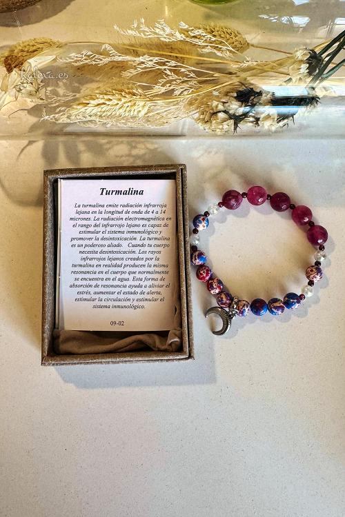 Pulsera Boho Turmalina Luna