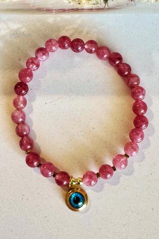 Bracelet Boho en cristal de fraise