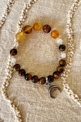 Bracelet Œil de Tigre Lune