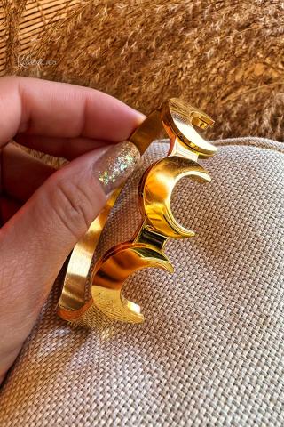 Boho-Armband aus Stahl mit Monden