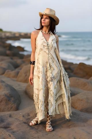 Boho-Kleid Blumensalz