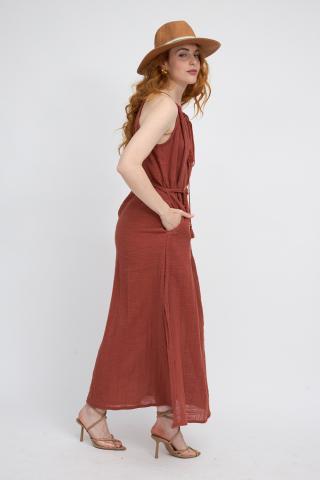 Vestido Boho Nómada Teja
