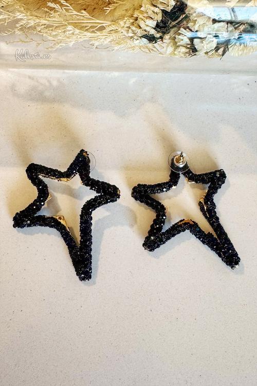Black Star Earrings