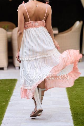 Vestido Bohemia Salmão