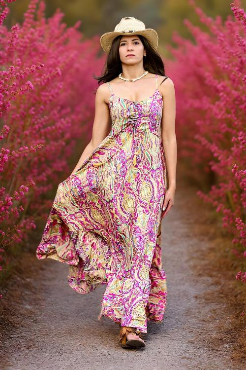 Boho Jurk Duna Rosé