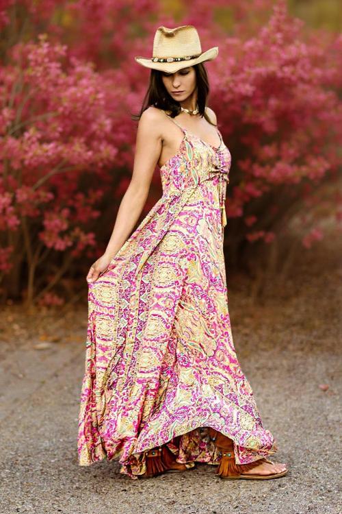 Vestido Boho Duna Rosé