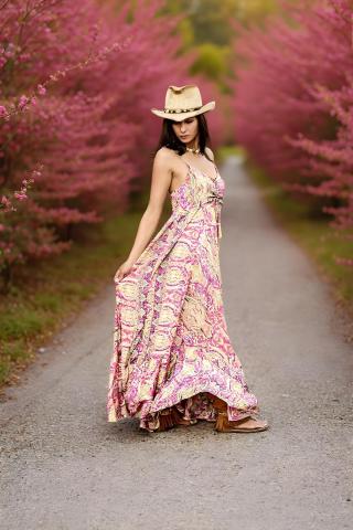 Vestido Boho Duna Rosé