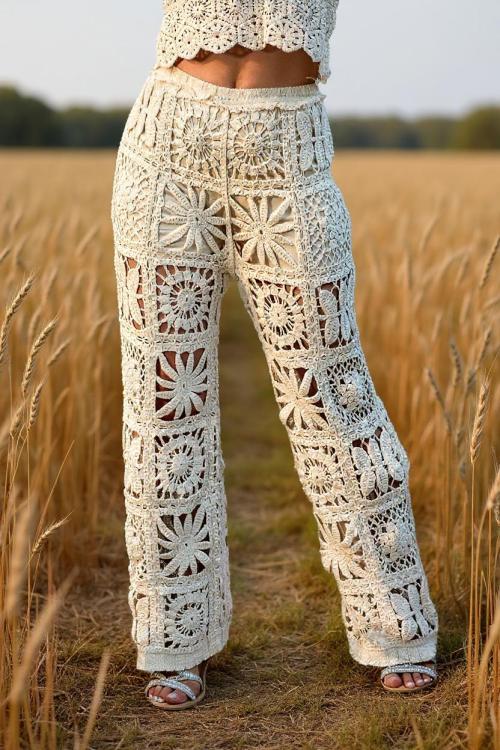 Pantalón Boho Crochet Lunaire
