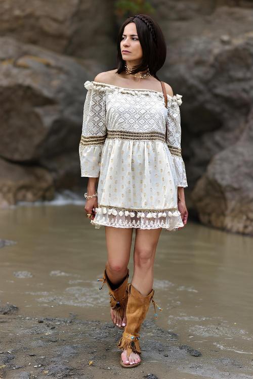 Tunique Boho en jute