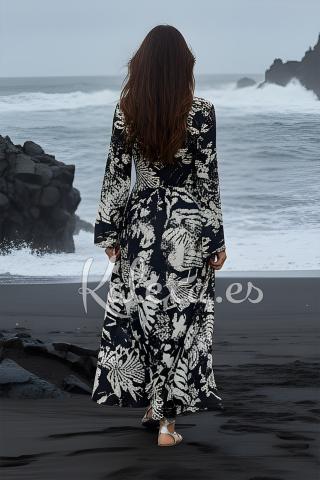 Vestido Boho Kalexa Ceniza de Luna
