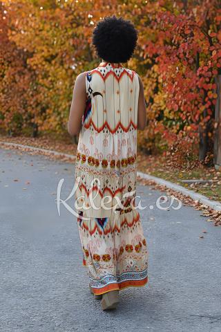 Boho Herfstgolven Jurk