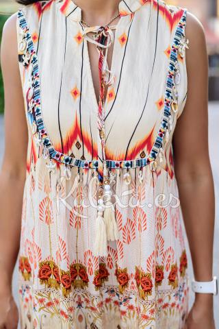 Vestido Boho Ondas de Outono
