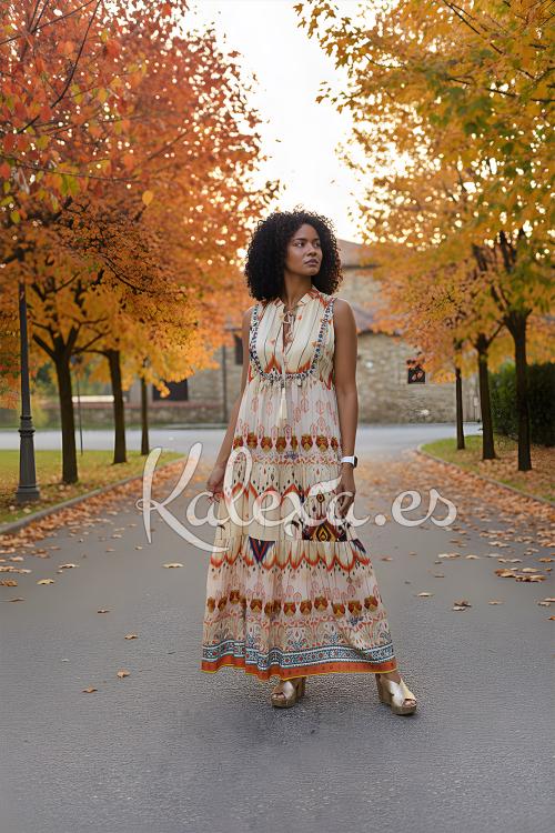 Robe bohème Vagues d'Automne