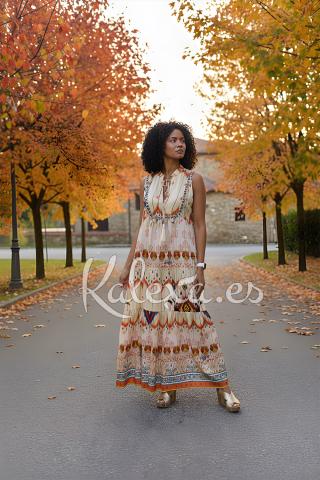 Vestido Boho Olas de Otoño