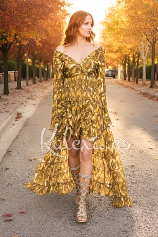 Robe Boho Kalexa Échos de la Forêt