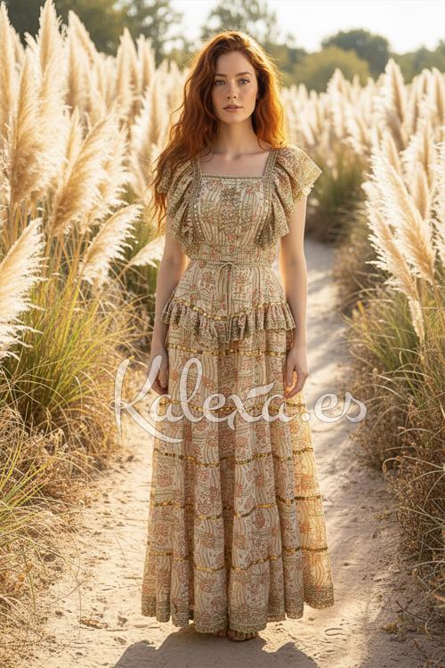 Vestido convidada Boho Kaelis