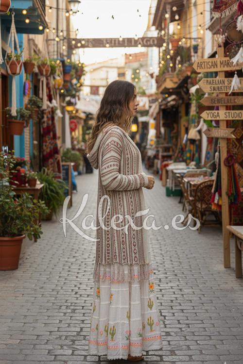 Herbstlicht-Strickjacke