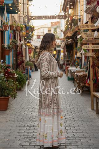 Herbstlicht-Strickjacke