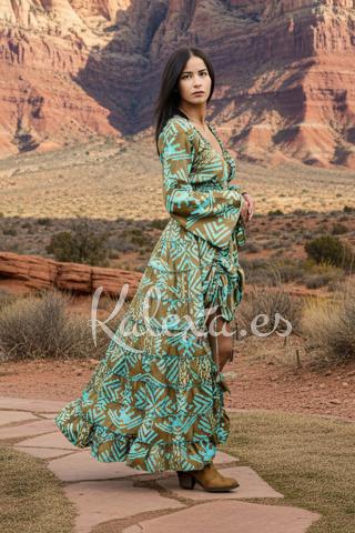 Abito Boho Kalexa Desert Emerald