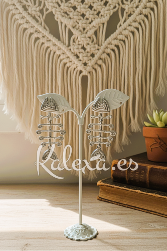 Boho fish skeleton earrings