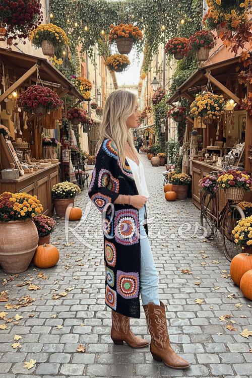 Veste Boho Crochet Lumière Sereine