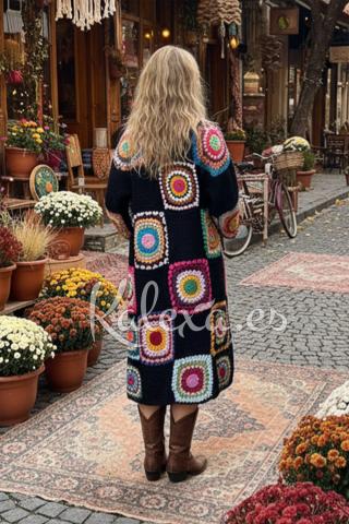 Veste Boho Crochet Lumière Sereine