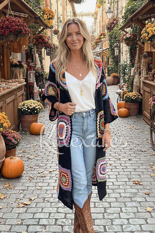 Jaqueta Boho Crochê Luz Serena