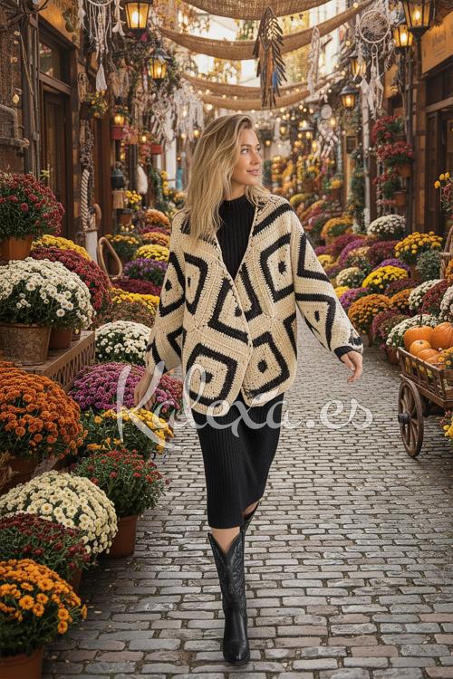 Chaqueta Crochet Trama de Luz