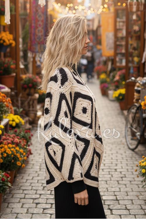 Chaqueta Crochet Trama de Luz