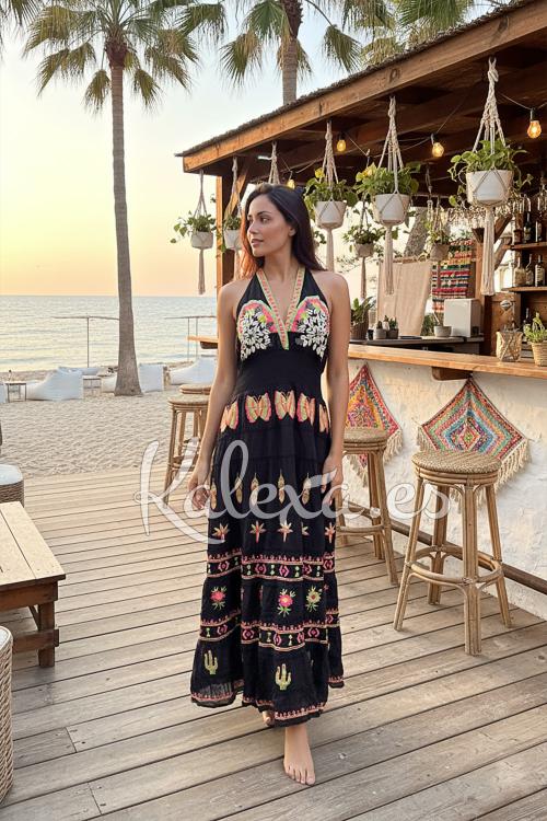 Abito da sogno boho in corallo.