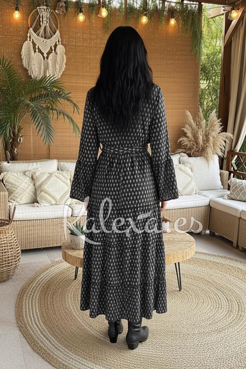 Boho Etnische Jurk Zwart & Wit