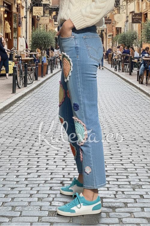 Jeans Boho all'uncinetto