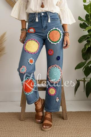 Boho gehaakte jeans