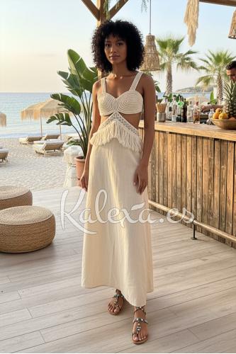 Boho-Kleid Sandblumen