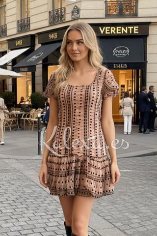 Boho Oasis Noir Jurk