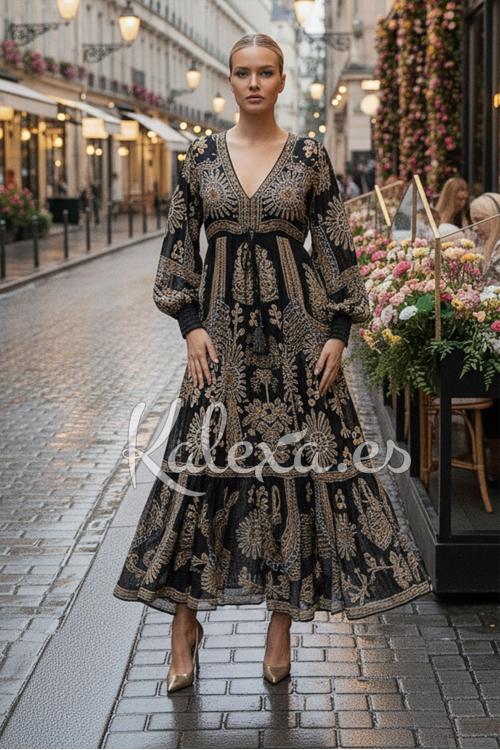 Boho Abendkleid "Nachtsonne"