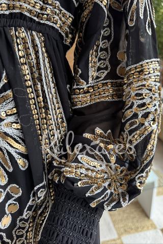 Boho Avondjurk met Zonneprint