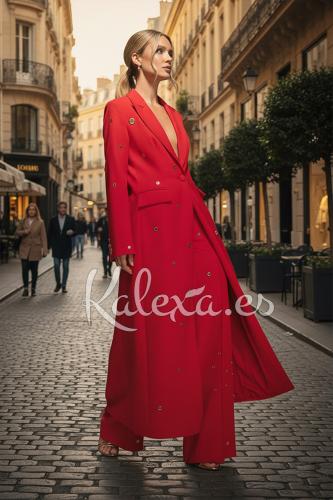 Manteau Boho Déesse Écarlate